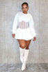 Be Your Self Corset Sweatshirt Top Top EDGE Small White